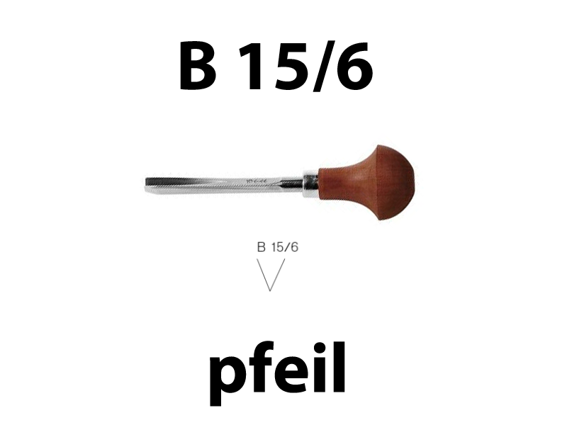 Штихель Pfeil  B 15/6 прямой остроугольный 45°