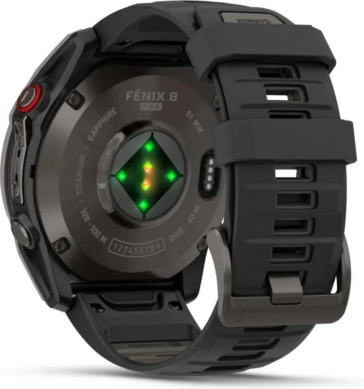 Garmin Fenix 8 Pro 51 mm AMOLED Carbon Gray DLC Titanium with Black/Pebble Gray (010-03199-00/01) - Изображение 2