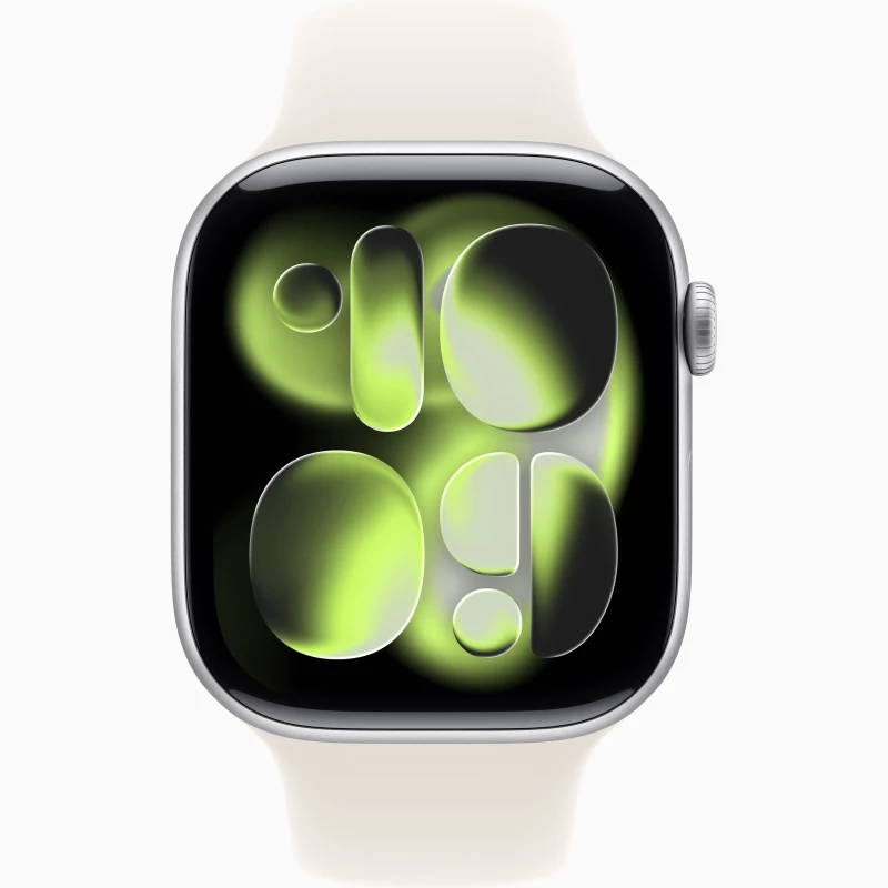 Apple Watch Series 11 GPS 46mm Silver Aluminium Case with Starlight Sport Band M/L (MEWC4+MXM73) - Изображение 1