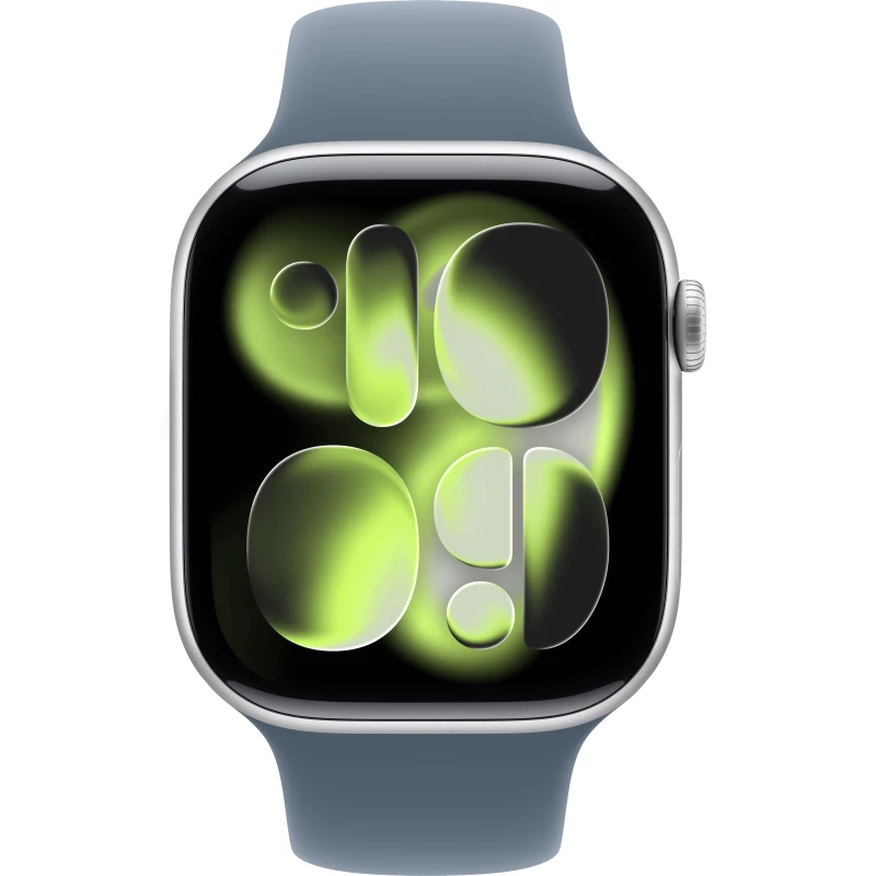 Apple Watch Series 11 GPS 46mm Silver Aluminium Case with Storm Blue Sport Band S/M (MEWC4+MT3Q3) - Изображение 1