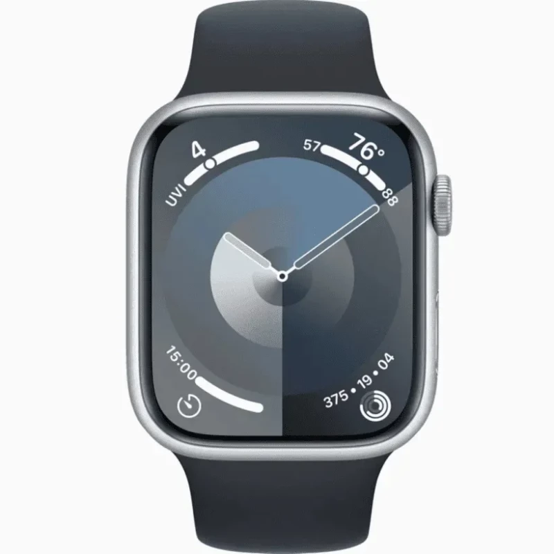 Apple Watch Series 9 GPS 45mm Silver Aluminum Case with Midnight Sport Band (MR9R3, MT593) - Изображение 1