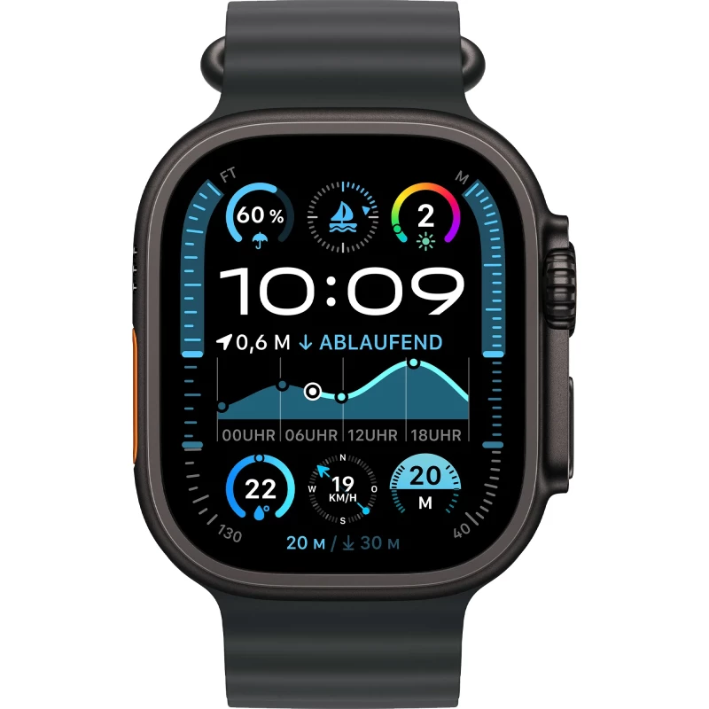 Apple Watch Ultra 2 GPS + Cellular 49mm Black Titanium Case with Black Ocean Band (MYTC3+MYPD3) - Изображение 1