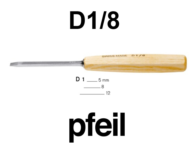 Стамеска компактная прямая плоская Pfeil  D1/8