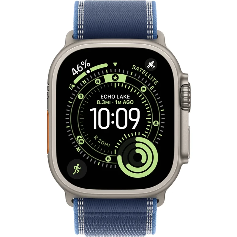 Apple Watch Ultra 3 GPS + Cellular 49mm Natural Tit. Case w. Blue/Bright Blue Trail Loop - M/L (MEWU4) - Изображение 1