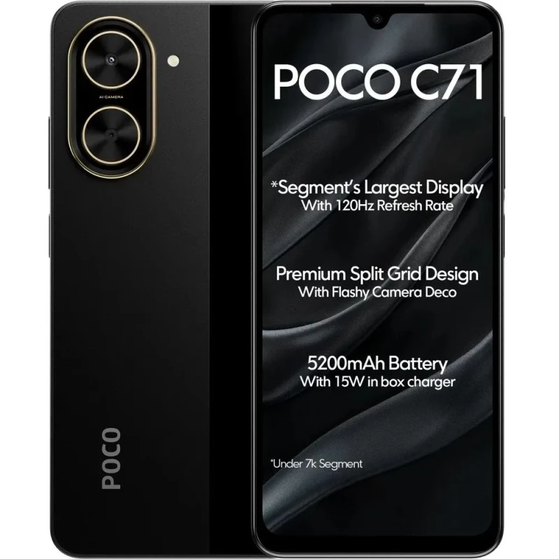 Xiaomi Poco C71 4/128GB Black (no adapter) Europe