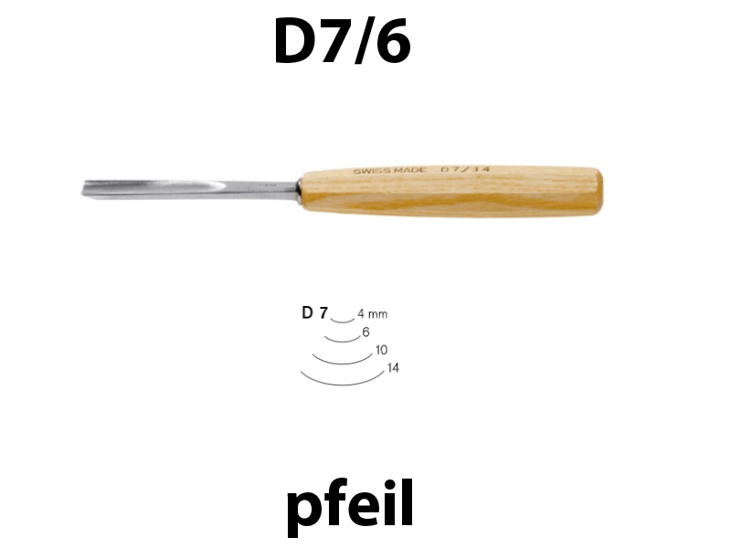 Стамеска компактная прямая полукруглая Pfeil D 7/6 - Зображення 1