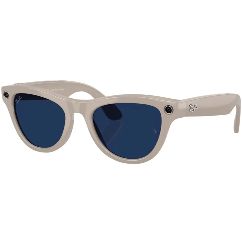Ray-Ban Meta Skyler Gen2 Stand.Shiny Chalky Gray Frame/Clear to Sapphire Transit.Lenses (RW4014 6700MF 52-20)