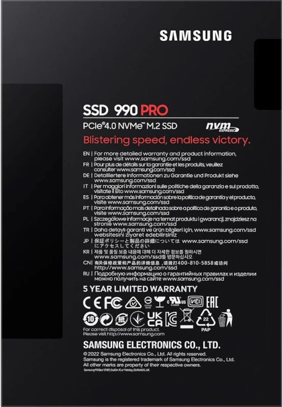 Samsung 990 PRO 4 TB (MZ-V9P4T0BW) OEM - Зображення 5