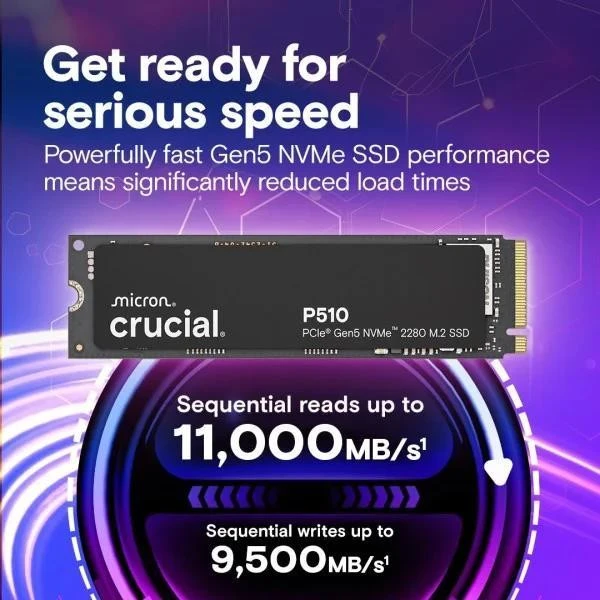 Crucial P510 1 TB (CT1000P510SSD8) - Зображення 1