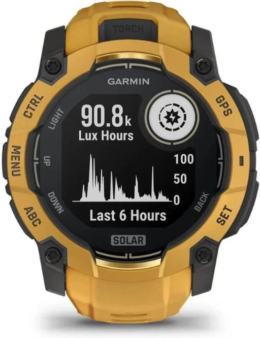 Смарт-часы Garmin Instinct 3 50mm Solar Sunburst with Sunburst/Gray Band (010-02935-02/42) - Зображення 1