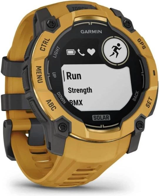Смарт-часы Garmin Instinct 3 50mm Solar Sunburst with Sunburst/Gray Band (010-02935-02/42) - Зображення 2