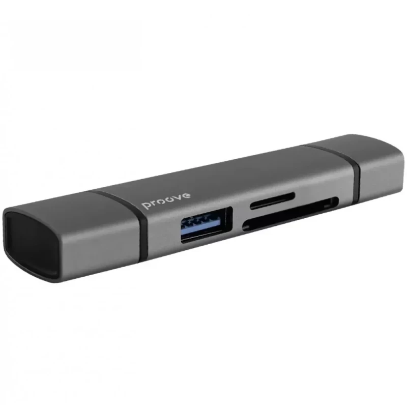 Картридер Proove Arc Link 3 in 1 (USB3.0 + SD Card + Micro SD Card) (silver) (HBAL00210014) - Зображення 2