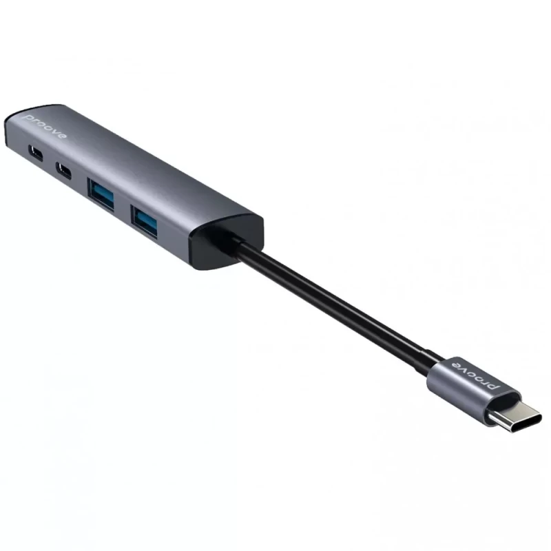 Type-C-Хаб Proove Arc Link 5 in 1 (2*USB + 3*Type-C) (silver) (HBAL00222024) - Зображення 2