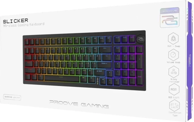 Proove Gaming Slicker Wireless Keyboard White (WKSL00022402) - Зображення 1