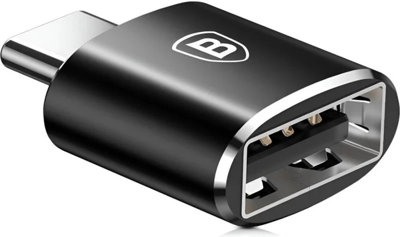 Baseus USB Female To Type-C Male Adapter Converter Black (CATOTG-01)