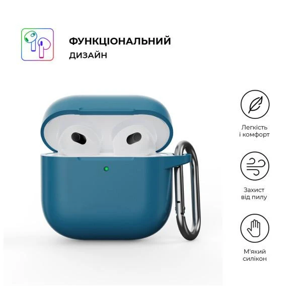 Чехол ArmorStandart Hang Case для AirPods 4 Lake Blue (ARM81281) - Зображення 1