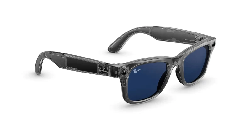 Ray-Ban Meta Wayfarer Gen2 Standard Shiny Transparent Grey Frame/Clear Sapphire Lenses (RW4012 6840MF 50-22) - Изображение 5