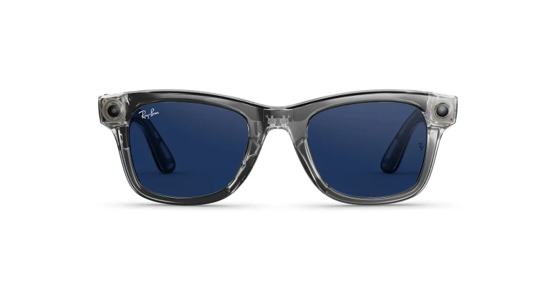 Ray-Ban Meta Wayfarer Gen2 Standard Shiny Transparent Grey Frame/Clear Sapphire Lenses (RW4012 6840MF 50-22) - Изображение 6