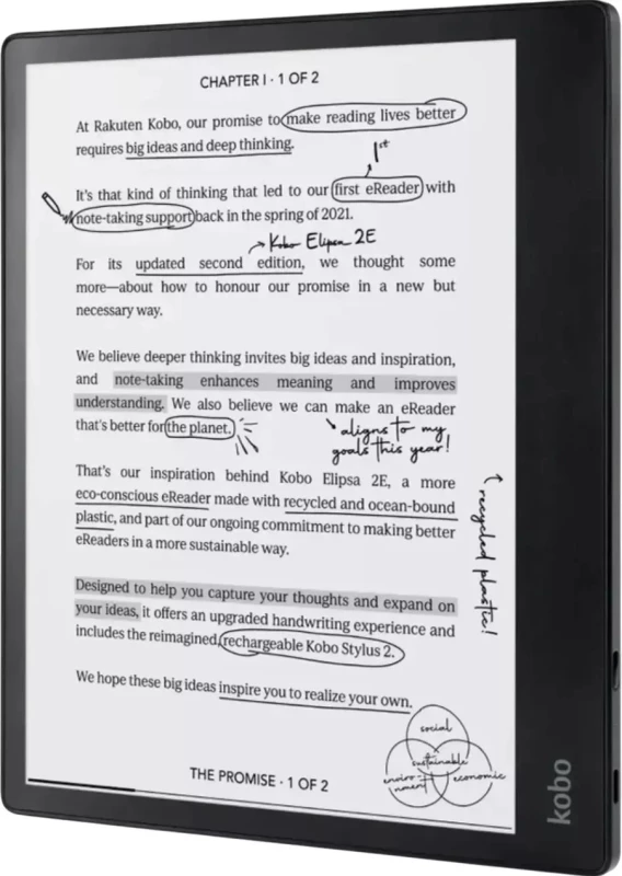 Kobo Elipsa 2E Black (N605-KU-BK-K-BU) - Изображение 2