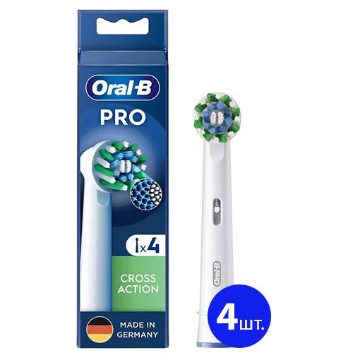 Насадка для электрической зубной щетки Oral-B EB50RX Pro Cross Action White 4 шт.