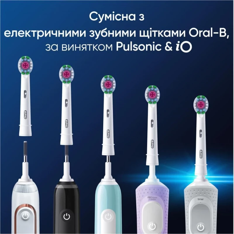 Насадка для электрической зубной щетки Oral-B EB18pRX PRO 3D White 4 шт - Зображення 3