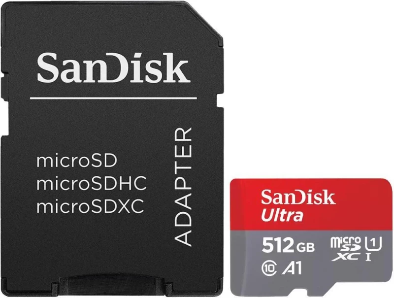 SanDisk 512 GB microSDXC UHS-I Ultra A1 + SD adapter (SDSQUAC-512G-GN6MA) - Изображение 1