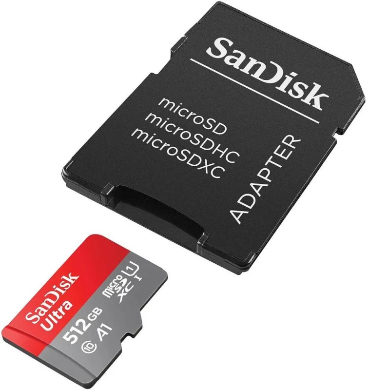 SanDisk 512 GB microSDXC UHS-I Ultra A1 + SD adapter (SDSQUAC-512G-GN6MA) - Изображение 2