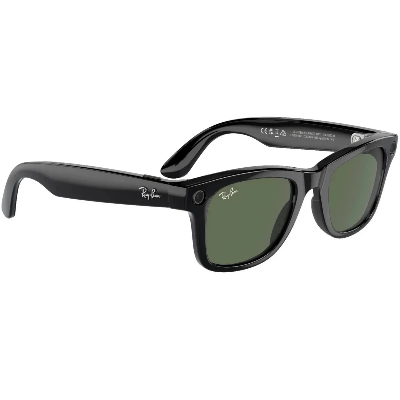 Смарт-очки Ray-ban Meta Wayfarer Shiny Black / Green (RW4006 601/71 50-22) - Изображение 5