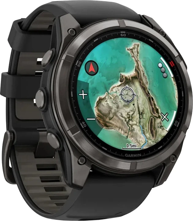 смарт-часы Garmin Fenix 8 Pro 51 mm MicroLED Carbon Gray Titanium with Black/Pebble Gray (010-03380-00/01) - Изображение 1