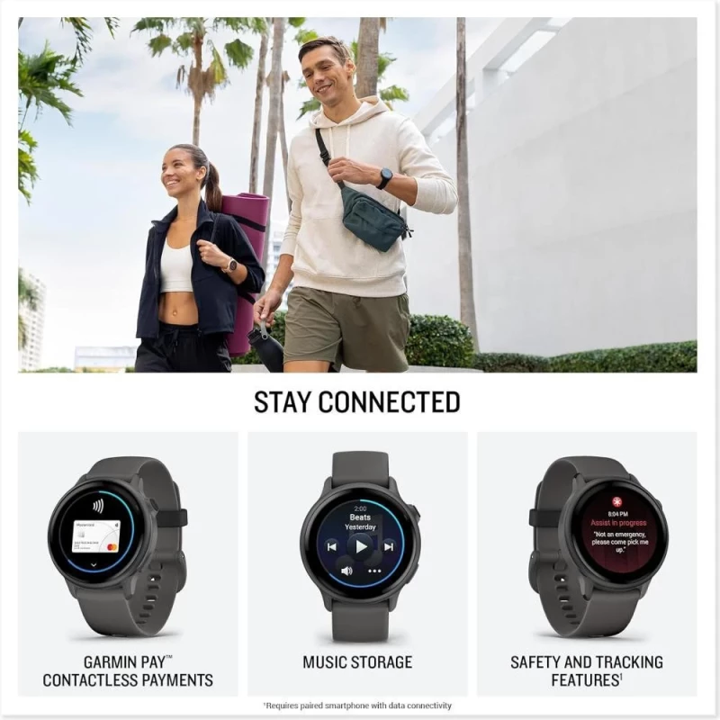 Смарт-часы Garmin Vivoactive 6 Slate with Pebble Grey Band (010-02985-04) - Изображение 2