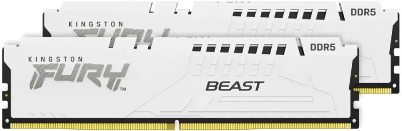 Kingston FURY 64 GB (2x32GB) DDR5 6000 MHz Beast EXPO White (KF560C36BWEK2-64) - Зображення 1