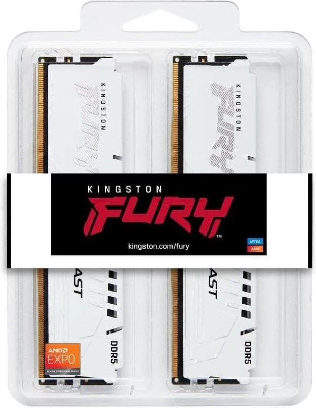 Kingston FURY 64 GB (2x32GB) DDR5 6000 MHz Beast EXPO White (KF560C36BWEK2-64) - Зображення 4