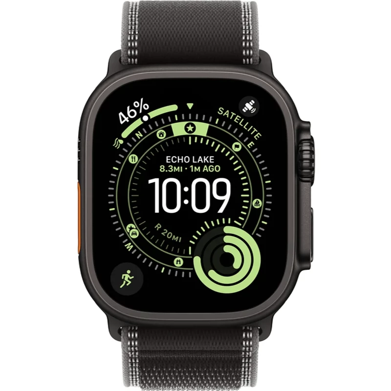 Apple Watch Ultra 3 GPS + Cellular 49mm Black Tit. Case w. Black/Charcoal Trail Loop - M/L (MF1H4) - Зображення 1