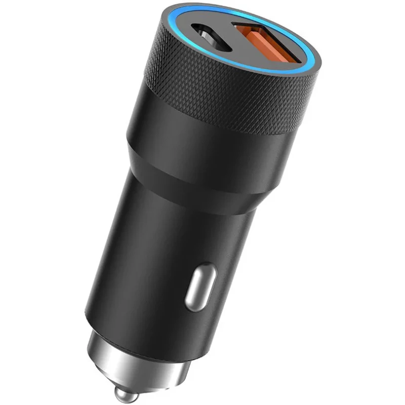 Aspor A909 PD Metal (USB/USB-C/3.4A/38W) LED Black