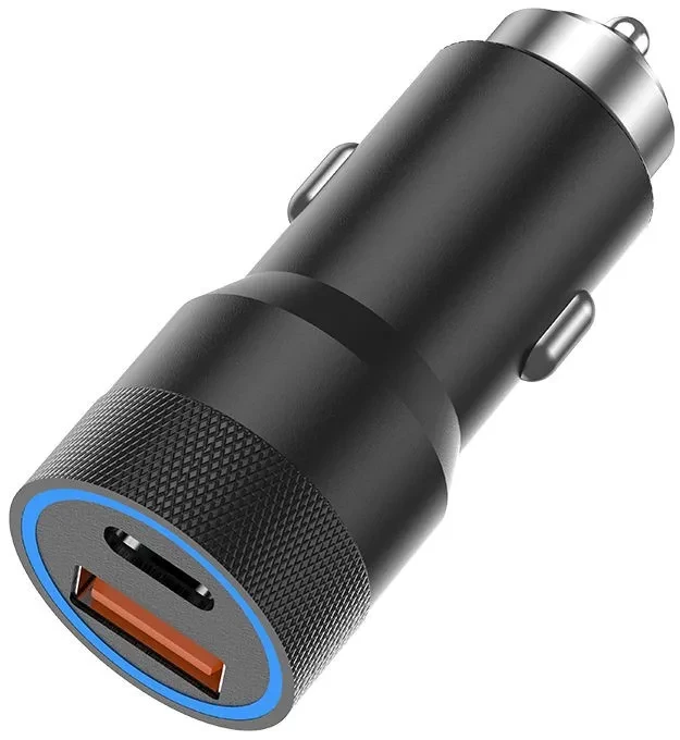 Aspor A909 PD Metal (USB/USB-C/3.4A/38W) LED Black - Изображение 1