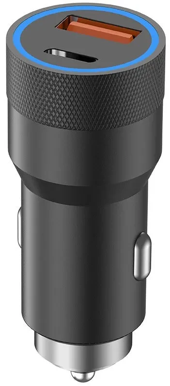 Aspor A909 PD Metal (USB/USB-C/3.4A/38W) LED Black - Изображение 2
