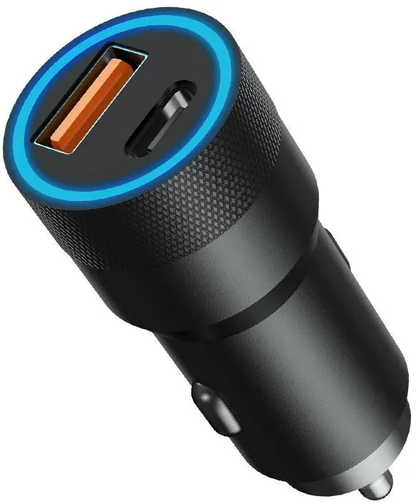 Aspor A909 PD Metal (USB/USB-C/3.4A/38W) LED Black - Изображение 3