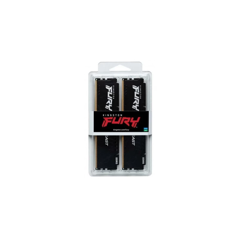 DDR5 32GB (2x16GB) 6000 MHz Fury Beast Black Kingston Fury (ex.HyperX) (KF560C36BBE2K2-32) (UA) - Зображення 3