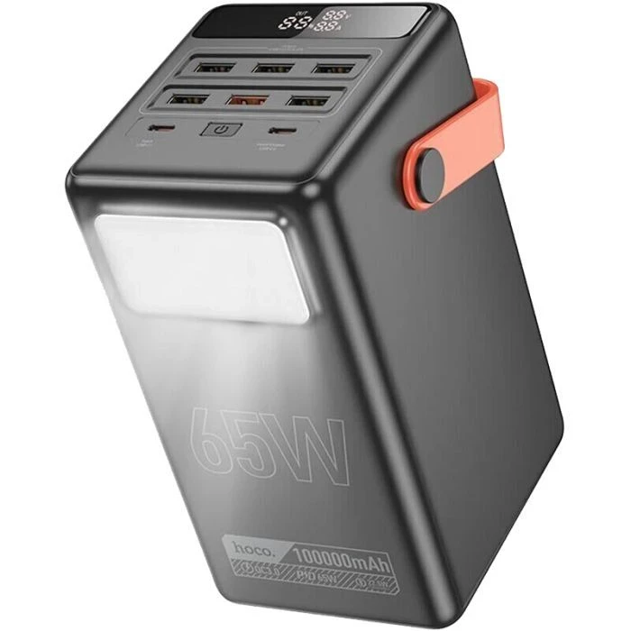 HOCO 100000mAh Max Centurion PD/65W, QC, LED Lamp, Black (DB03 / 714722) (UA) - Изображение 1