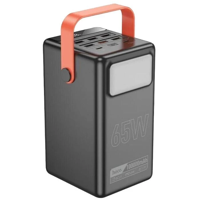 HOCO 100000mAh Max Centurion PD/65W, QC, LED Lamp, Black (DB03 / 714722) (UA)