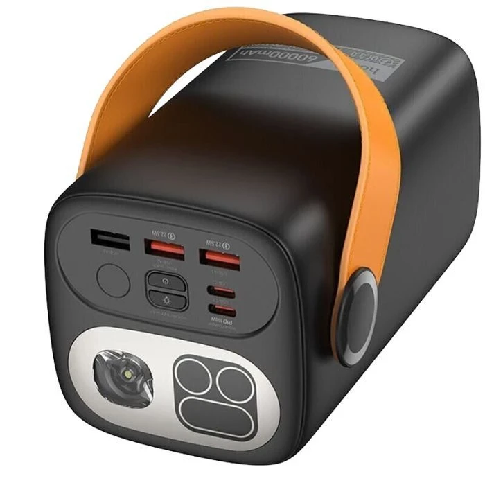 HOCO 60000mAh Astrum PD/100W, QC/3.0, LED lamp, Black (DB160 / 714724) (UA) - Зображення 1