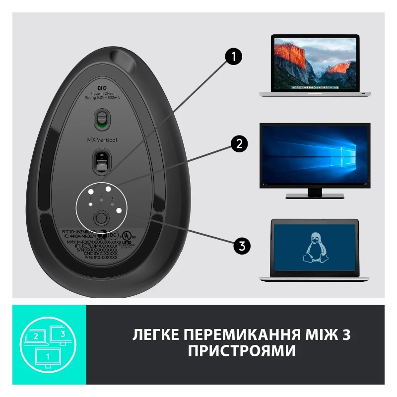 Logitech MX Vertical (910-005448) (UA) - Изображение 7