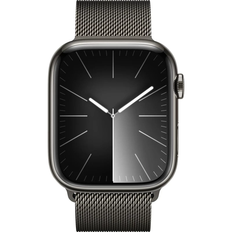 Apple Watch Series 9 GPS + Cellular 45mm Graphite S. Steel Case w. Graphite Milanese Loop (MRMX3) - Зображення 1