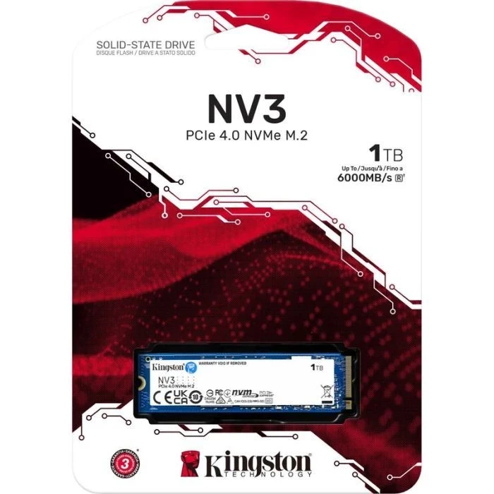 M.2 2280 1TB Kingston (SNV3S/1000G) (UA) - Зображення 2