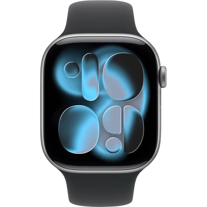 Apple Watch Series 11 GPS 46mm Space Grey Alu. Case w. Black S. Band - S/M (MEV04) - Изображение 1