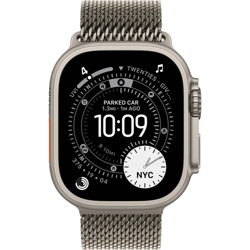 Apple Watch Ultra 3 GPS + Cellular 49mm Natural Tit. Case w. Natural Tit. Milanese Loop - Large (MF0E4) - Изображение 1