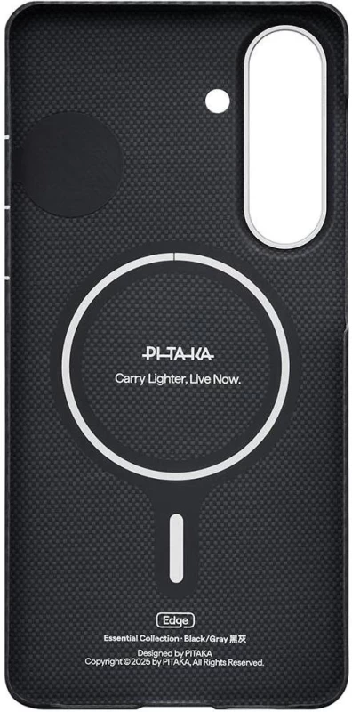 Чехол для смартфона Pitaka Edge Ultra-Slim Case with Aaron Button for Samsung Galaxy S26 - 600D Black/Grey [Twill] (KS2601) - Зображення 9