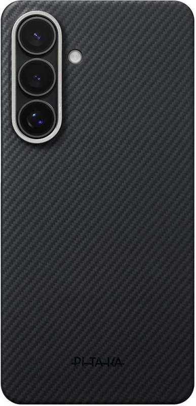 Чехол для смартфона Pitaka Edge Ultra-Slim Case with Aaron Button for Samsung Galaxy S26 - 600D Black/Grey [Twill] (KS2601)