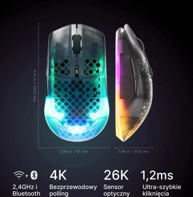 SteelSeries Aerox 3 WL Gen 2 Shadow (62717) - Изображение 3