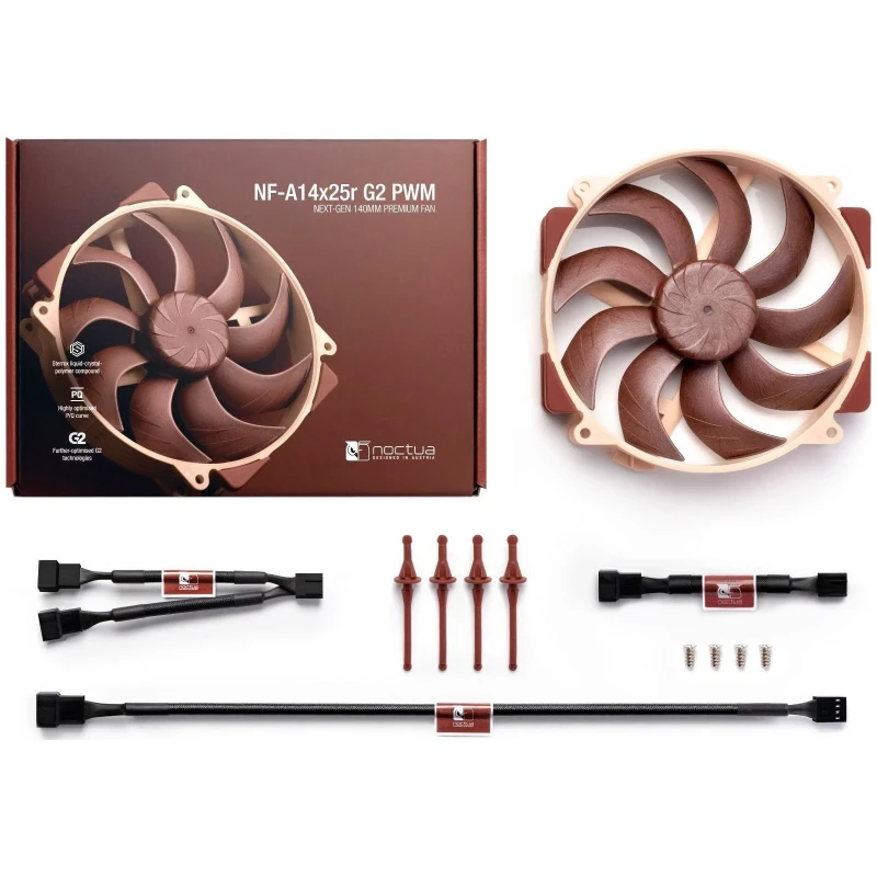 Кулер для корпуса Noctua NF-A14x25r G2 PWM (UA) - Зображення 3